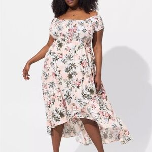 Torrid Floral Off-Shoulder Dress